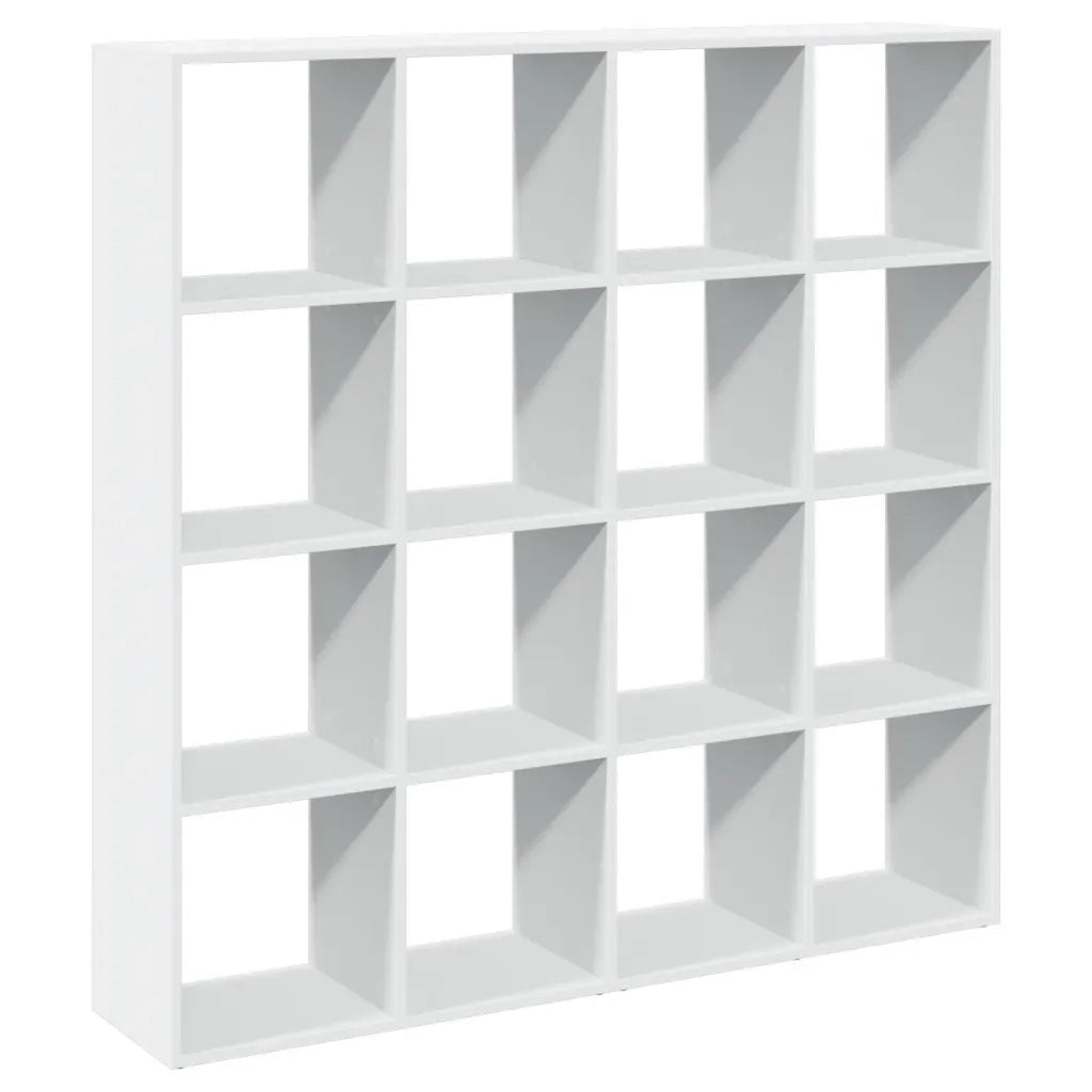 Libreria-Scaffale per Libri-Mobile di Stoccaggio Bianca 137,5x29x137,5 cm in Legno Multistrato