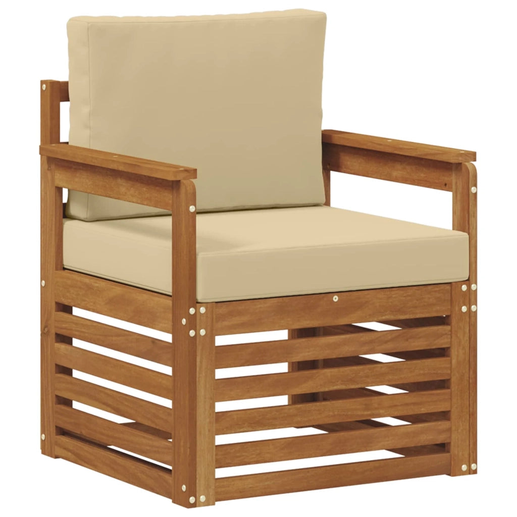 Set di divani da esterno Legno di Acacia Massello e Poliestere 3436343