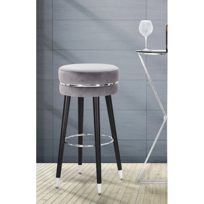 Sgabello Bar Paris Grigio/silver cm ø 35x74