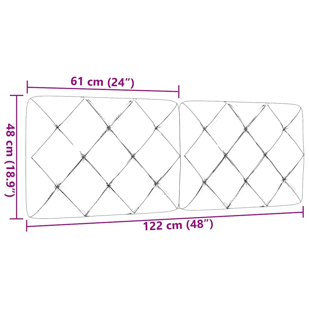 Cuscino Testiera-Cuscino per Testiera Grigio Chiaro 120 cm in Tessuto