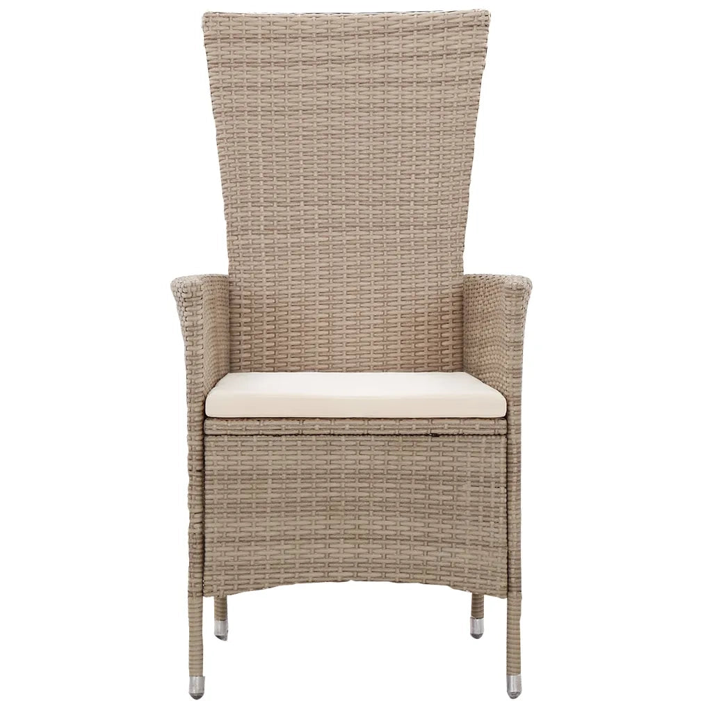 Set da Pranzo da Giardino 7 pz con Cuscini Beige 3099458