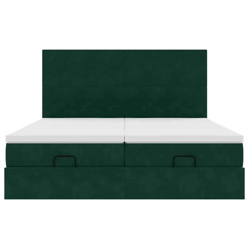 Struttura Letto Pouf con Materassi 200x200 cm Velluto 3313763