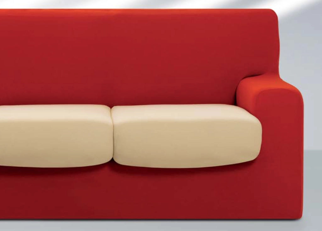 Copriseduta Sofa Cover In Tinta Unita - 2 Posti - Rubino 140