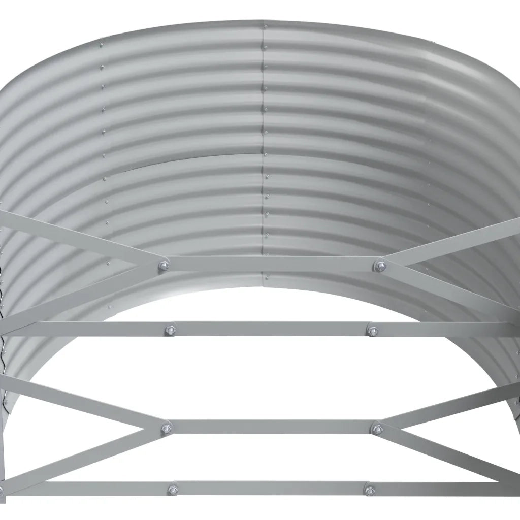 Letto Giardino Acciaio Zincato 322x100x68 cm Marone 319070