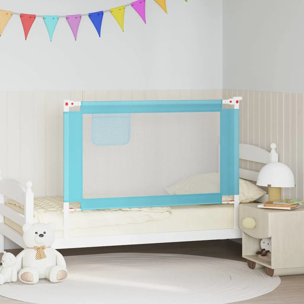 Sponda Letto di Sicurezza per Bambini Blu 120x25 cm in Tessuto CFW1159722