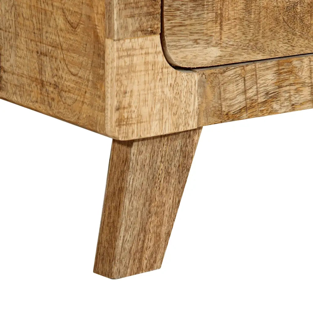 Comodini 2pz 40x32x46 cm in Legno Massello di Mango Grezzo 4104512