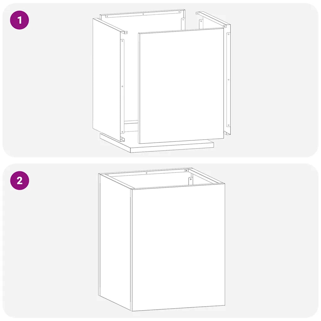 Vaso da giardino Nero 32 x 32 x 40 cm Acciaio laminato a freddo 876343