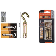 Trade Shop - Set 2pz Tasselli Metallici Con Gancio Bulloni M8x95mm Accessori Minuteria 91045 -