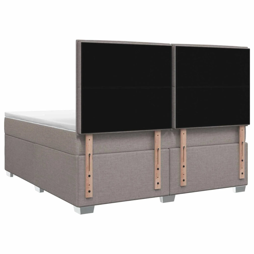 Letto box spring con materasso Tortora 180 x 200 cm Tessuto 3454940