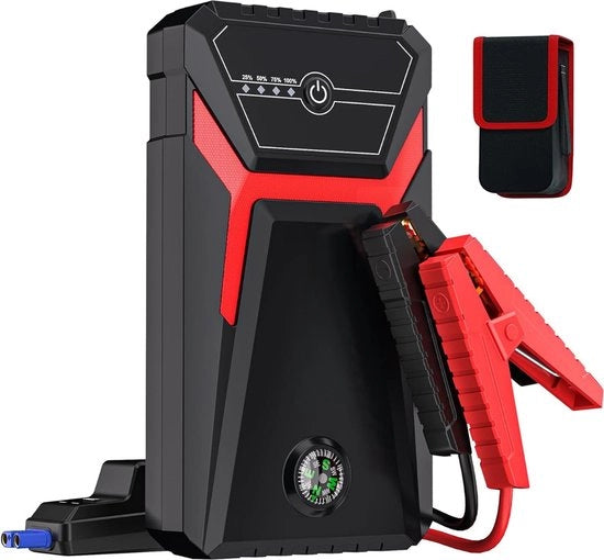 Pacco di Ricarica - 1500A Supersafe Batteria Lithio Portatile Auto Starthelp - Ricaricatore di Batteria, Powerbank e Cavo di Avvio Intelligente per Tutti i Motori a Benzina e Diesel fino a 6,0L e 4,0L