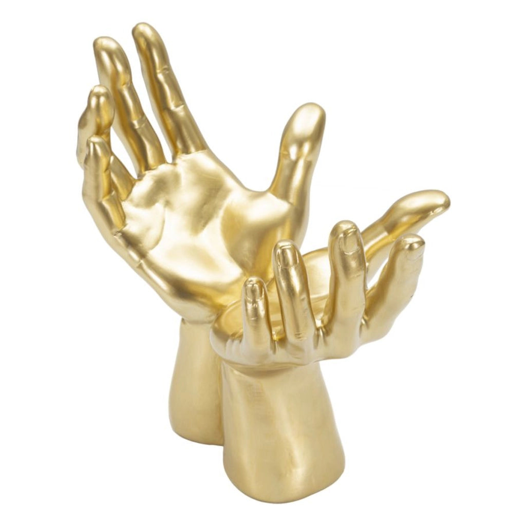 Scultura Mani 3, Oro, Poliresina, 25x15x24 cm