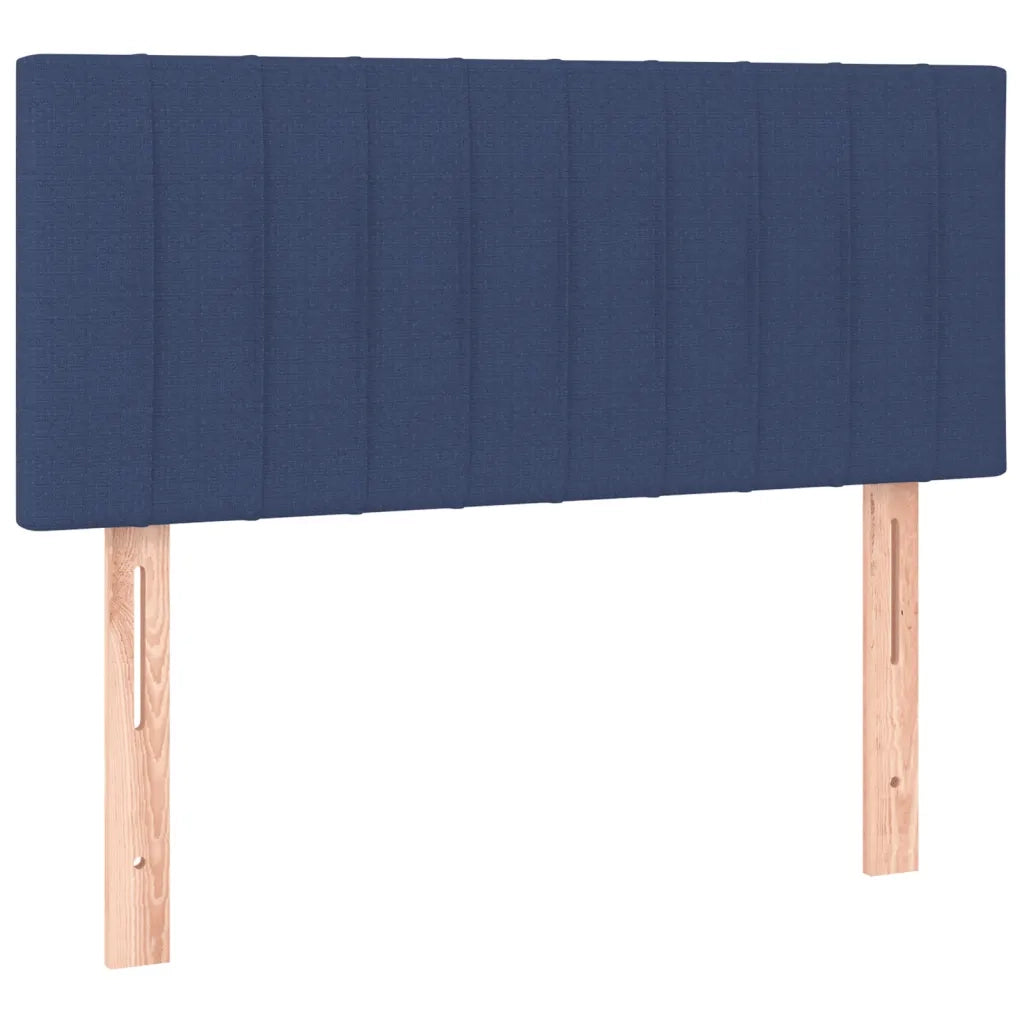 Letto singolo | Letto per adulti | Giroletto a Molle con Materasso Blu 90x190 cm in Tessuto