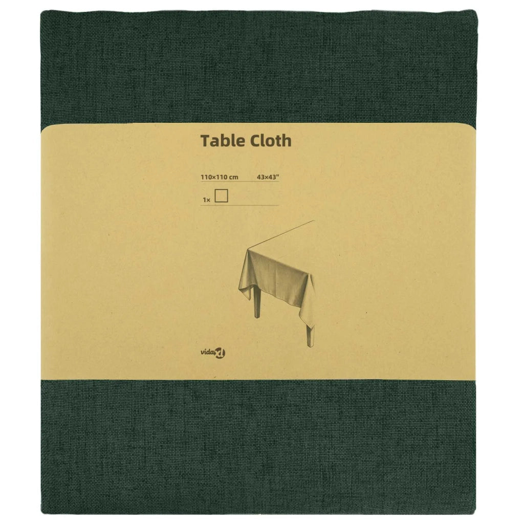 Tovaglia da Tavolo Quadrato Verde Scuro 110 x 110 cm 42039941