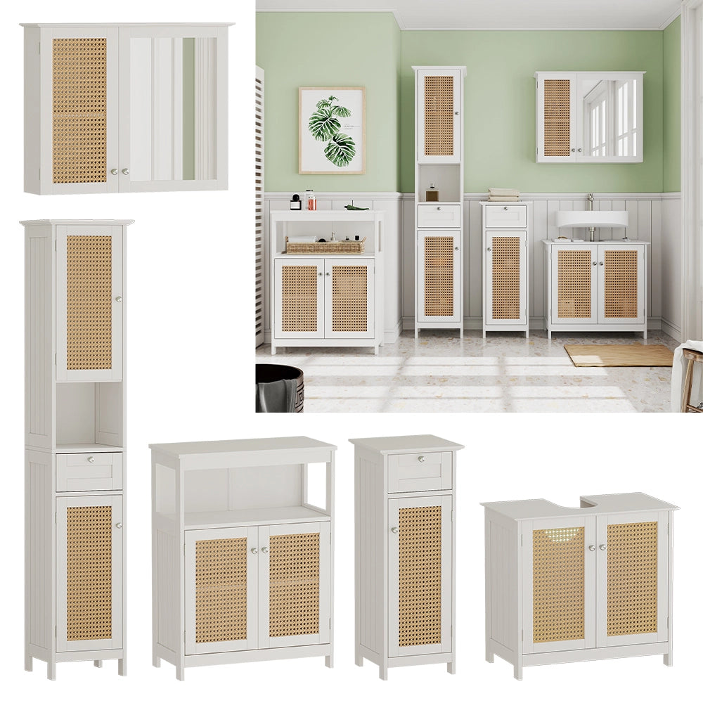 Vicco Set di mobili da bagno Bianco 5 parti