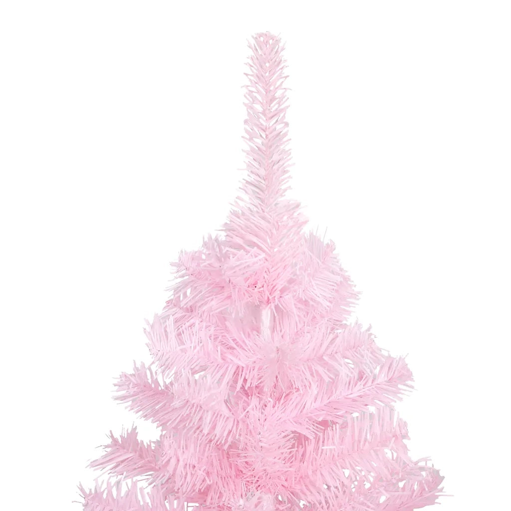 Albero di Natale | Decorazioni natalizie Preilluminato con Palline Rosa 150 cm PVC