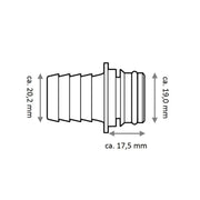 KIT RACC. 3/4' DIRITTO 2PZ KIT STRAIGHT HOSE CONNECTOR 3/4" (2PCS)