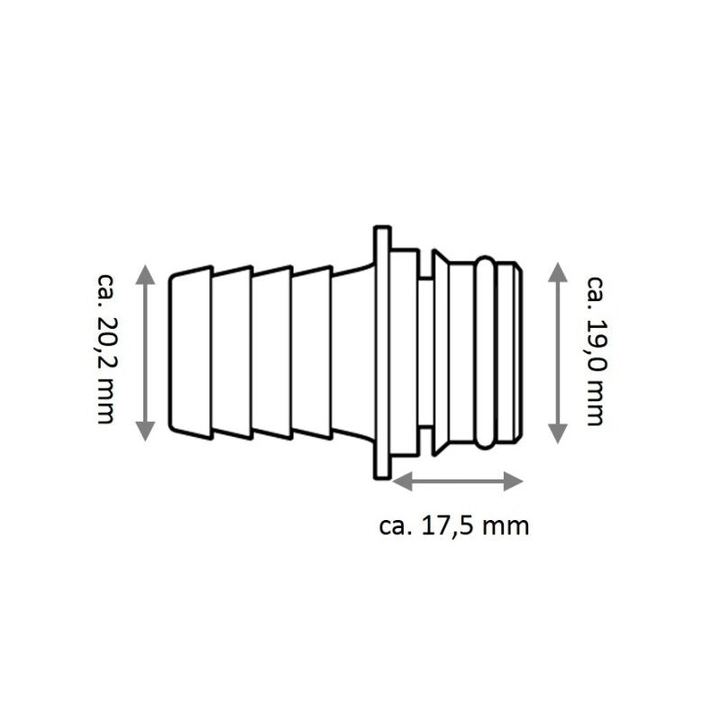 KIT RACC. 3/4' DIRITTO 2PZ KIT STRAIGHT HOSE CONNECTOR 3/4" (2PCS)