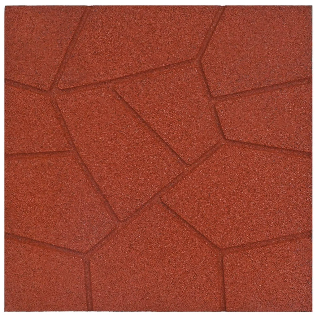 Pietra da Passo 6 pcs Rosso 40,5 x 40,5 x 2 cm Gomma 42030073