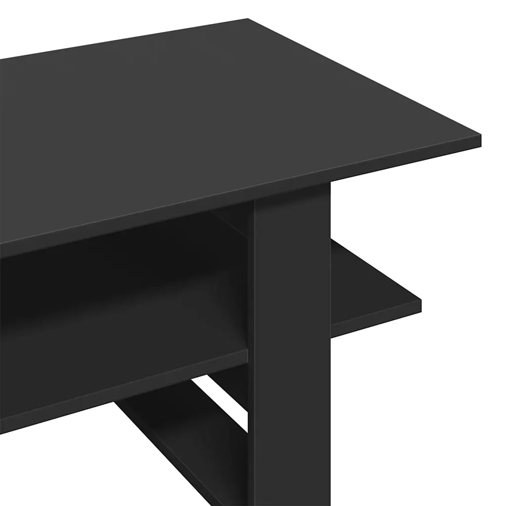 Tavolino da Salotto Nero 102x55x42 cm in Legno Multistrato 823262