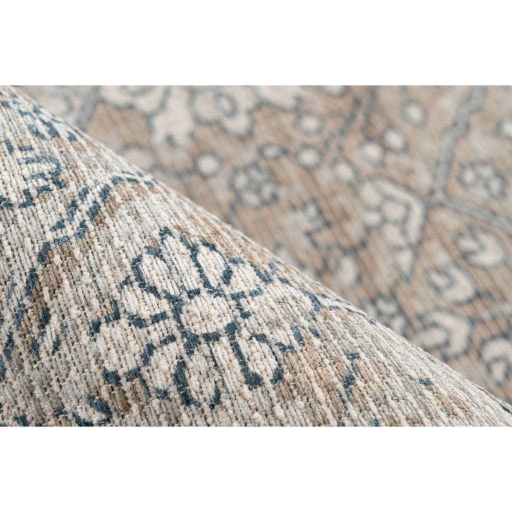 Tappeto Percy 100 in cotone beige e khaki 80x150 cm