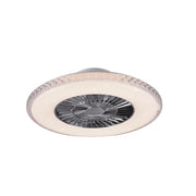 VENTILATORE E PLAFONIERA LED 60 CM EFFETTO CRISTALLO LUCE DINAMICA 40 W