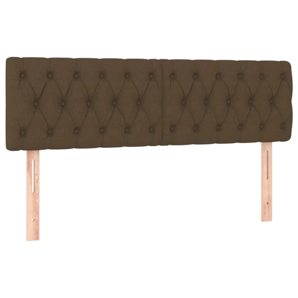 Giroletto a Molle con Materasso Marrone Scuro 140x200cm Tessuto 3129956