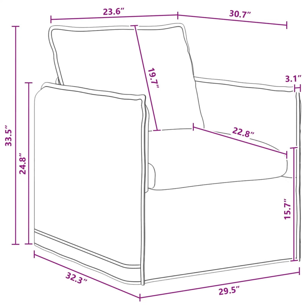 Divano Grigio scuro 75 x 82 x 85 cm Tessuto 42024505
