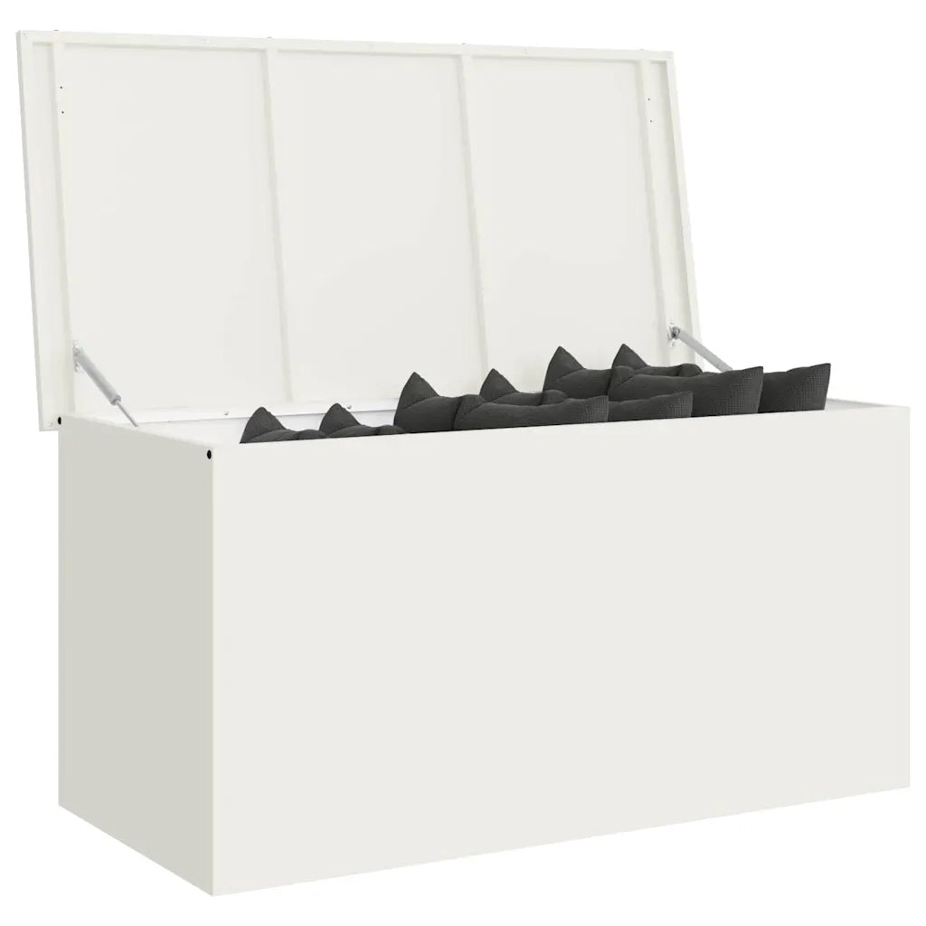 Scatola di Stoccaggio Esterno Bianco 100 x 50,5 x 50 cm Acciaio 874561