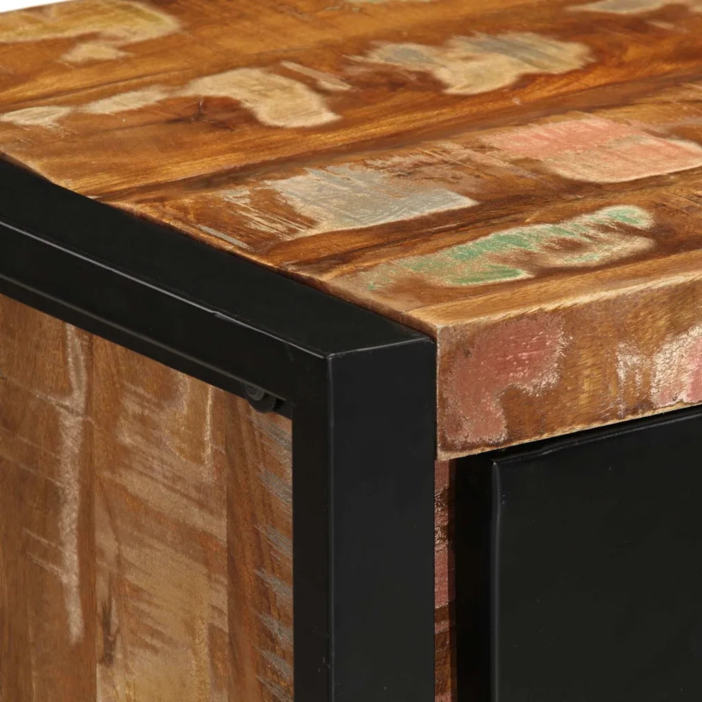 Cassettiera Multicolore 40x40x75 cm Legno Massello di Recupero 4013582