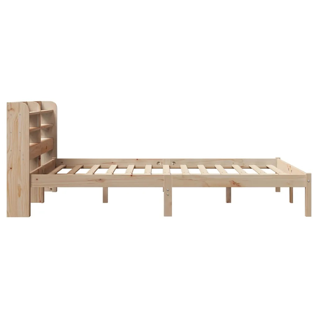 Letto matrimoniale | Letto per adulti | Letto senza Materasso 150x200 cm in Legno Massello di Pino