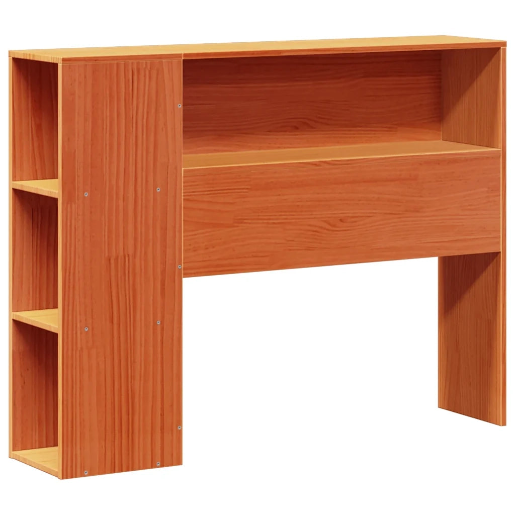 Letto Libreria senza Materasso Marrone Cera 100x200 cm in Pino 3323199