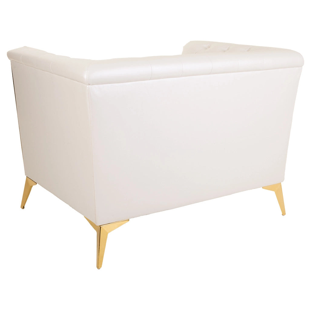 Poltrona imbottita bianca 104x72x75h