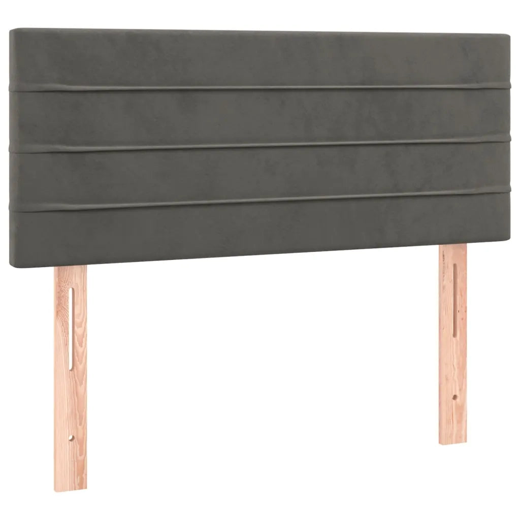 Testiera-Testata Decorativa Grigio Scuro 80x5x78/88 cm in Velluto 604621