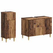 Set di Armadi da Bagno da 2 Pezzi ARNHEM Legno antico 3417691