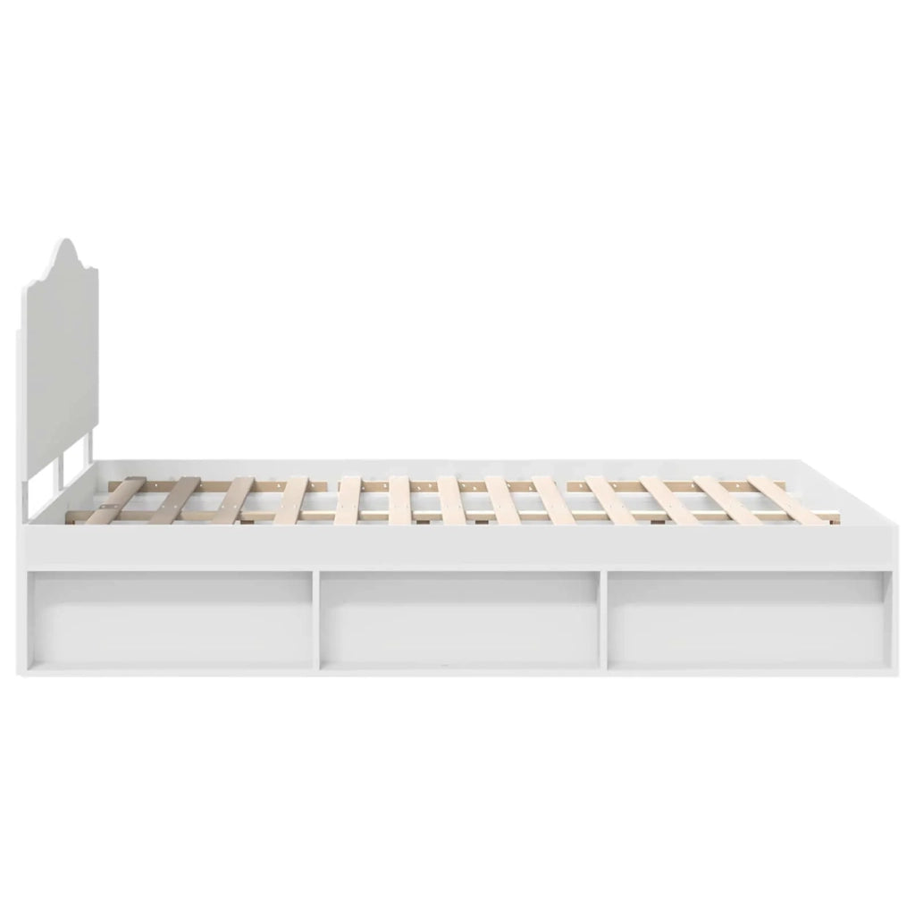 Struttura del letto Bianco 150 x 200 cm Pino massello 3413290