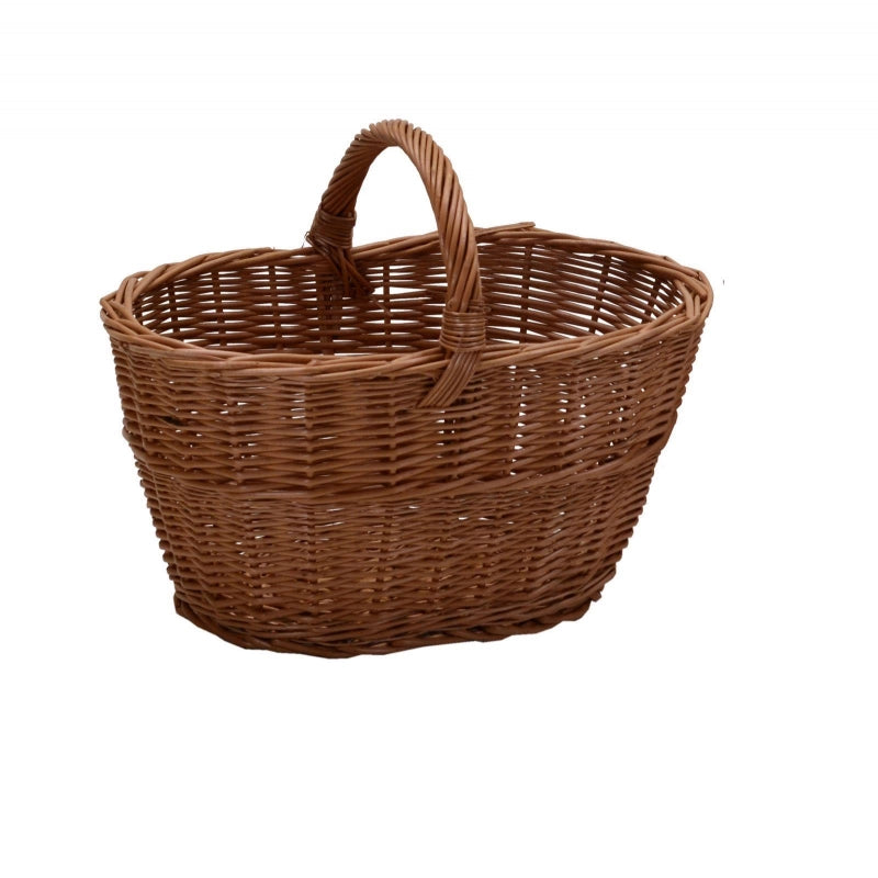 Cesto portalegna vimini europeo manico basso medio cm 48x34h24/37