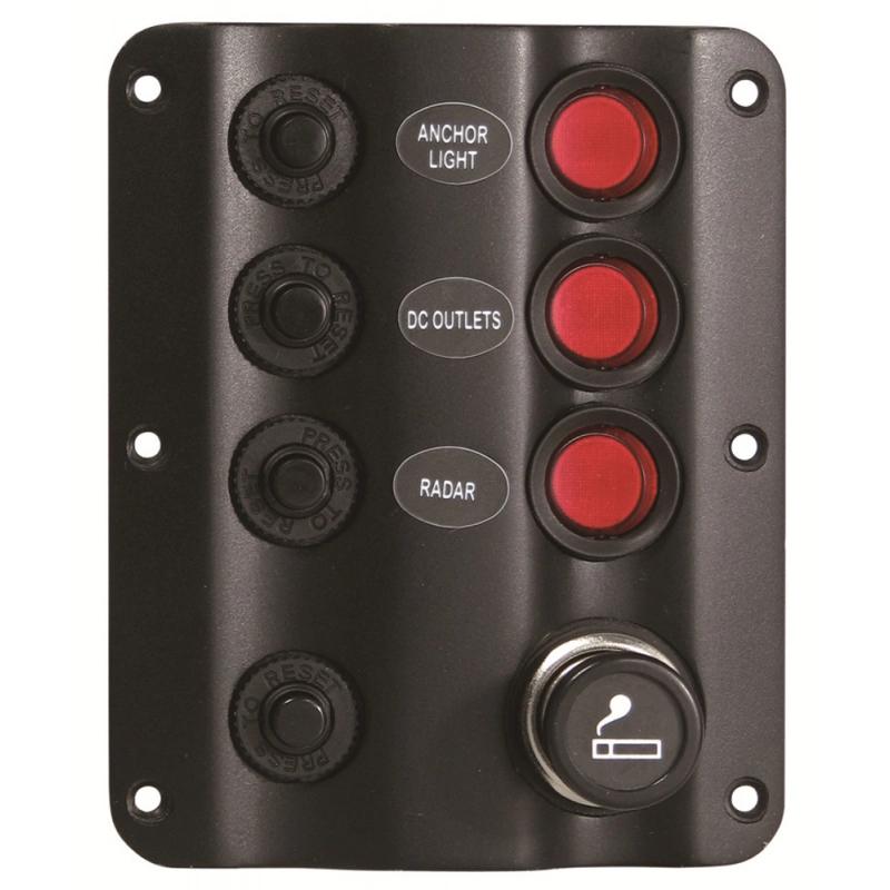 PANNELLO ELE. 3 INT+ACCENDISIGARI CIRCUIT PANEL 3 SWITCHES WITH CIGARETTE LIGHTER