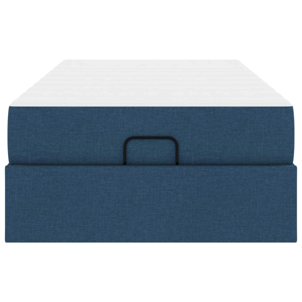 Letto singolo | Letto per adulti | Struttura letto con materasso 2 pcs Blu Tessuto