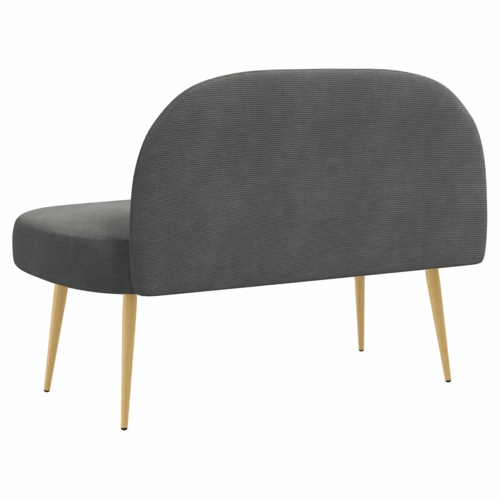 Panchina imbottita con schienale Grigio scuro 110 x 60 x 76 cm 42040777