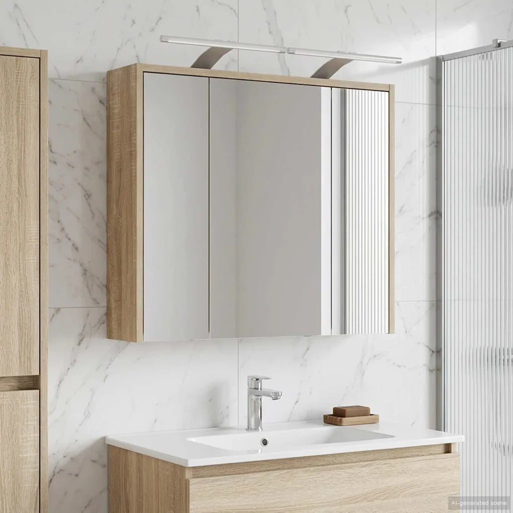 Mobiletto per specchio da bagno Rovere Sonoma 889161