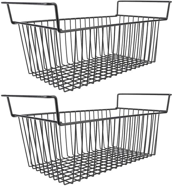 Organizzatore per cavi e fili - cassetti a stappello - contenitore per cavi - 2 pezzi - contenitore profondo - dimensioni L56,5 x B25,2 x H24 cm