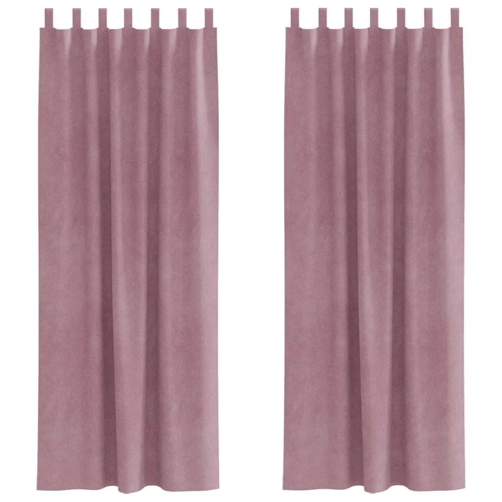 Tende oscuranti 2 pcs Rosa scuro 140 x 260 cm Velluto 4107252