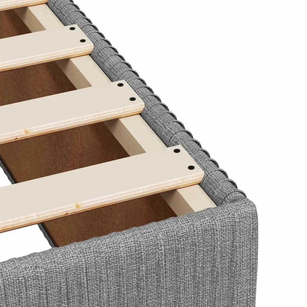 Letto box spring con materasso Grigio Chiaro 140 x 190 cm 3451454