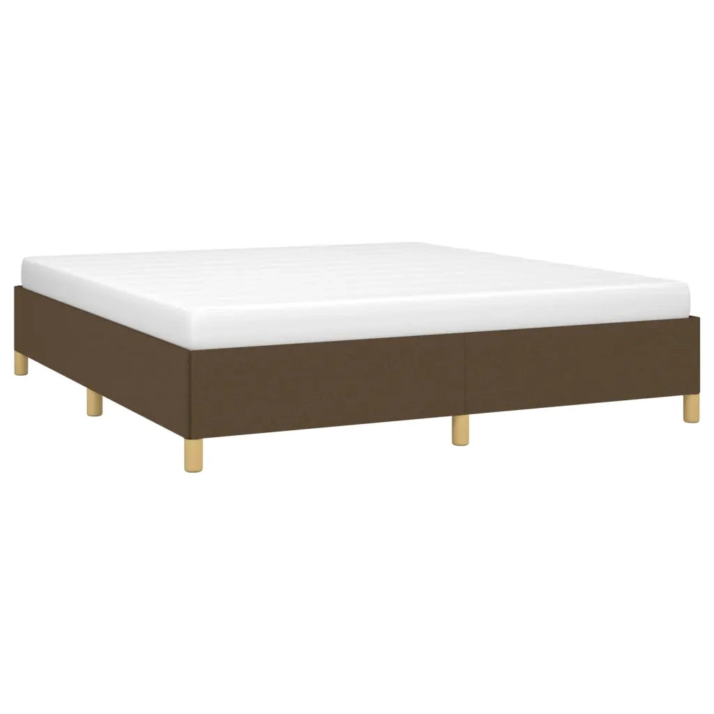 Struttura Letto a Rete a Molle Marrone Scuro 180x200 cm Tessuto 3120980