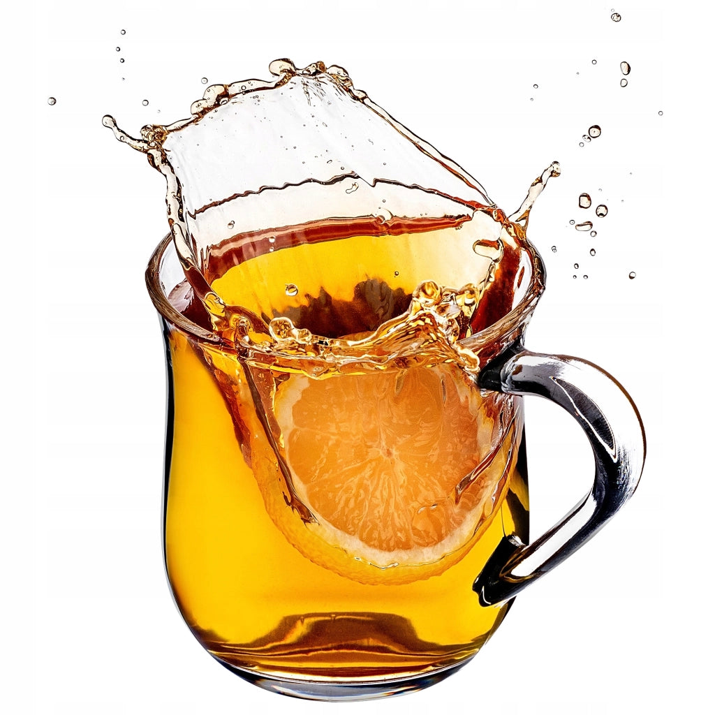 Bicchiere KADAX da 320 ml per caffè, tè, bevande, latte macchiato, acqua, con manico per succhi di frutta.