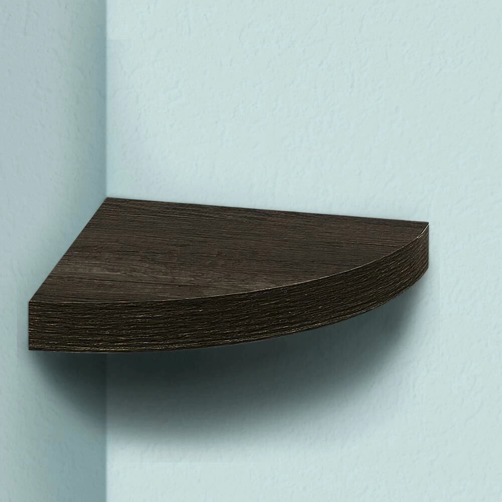 Mensola Parete Angolare Scaffale Ripiano ad Angolo in Legno MDF Wenghe 24x4cm