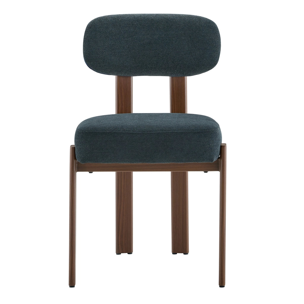 Set 2 Sedie da Pranzo Imbottite ¨C Xylo ¨C Tessuto Lino, Schienale Curvo, Stile Moderno
