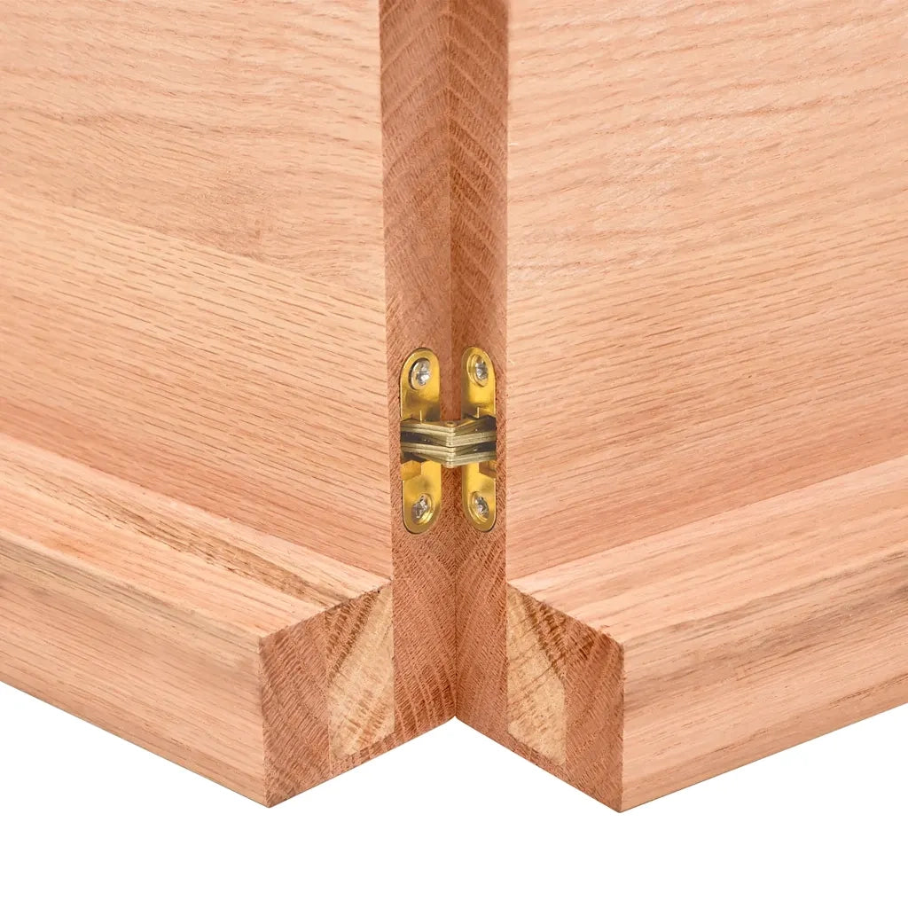 Ripiano Muro Marrone 140x60x(2-6) cm Massello Rovere Trattato 363707