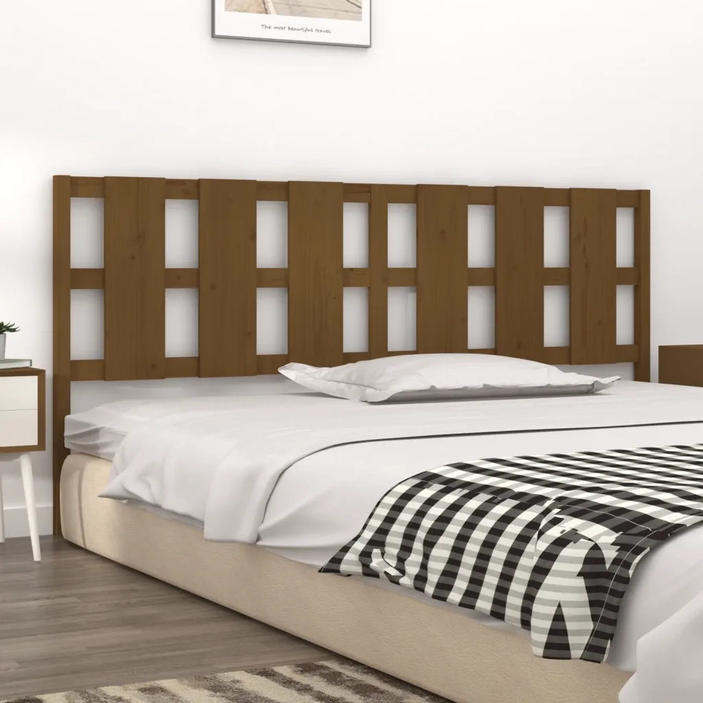 Testiera per Letto ambra 205,5x4x100 cm Legno Massello di Pino 818013