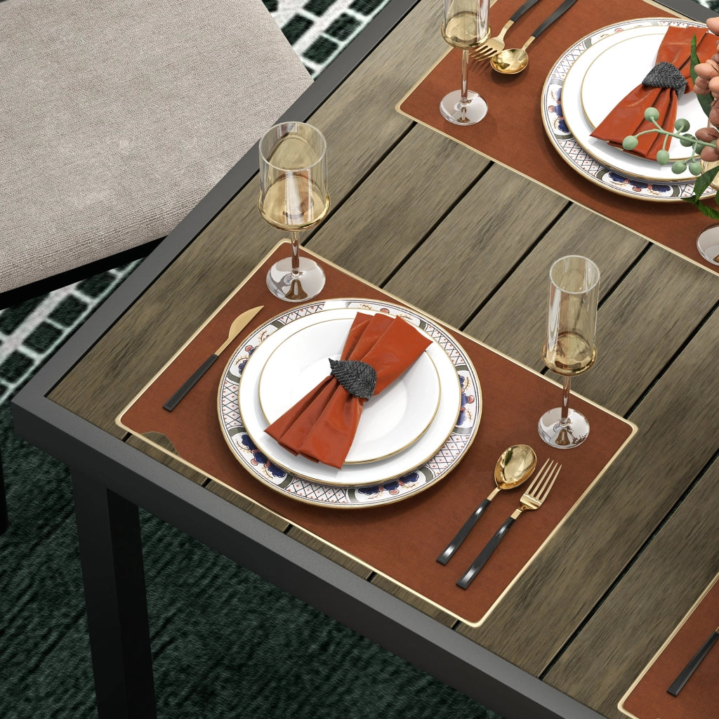 Tavolo da pranzo giardino allungabile 8 persone ¨C Xylo ¨C Alluminio piano PE grigio